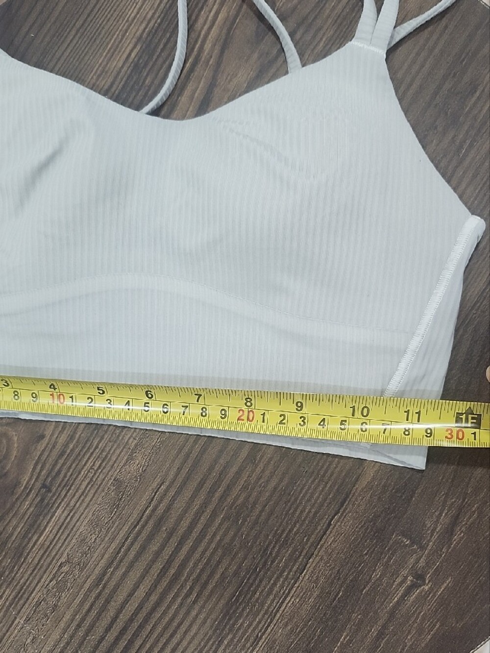 lululemon athletica Light Gray Ribbed Double-Strap Sports Bra - Picture 4 of 4